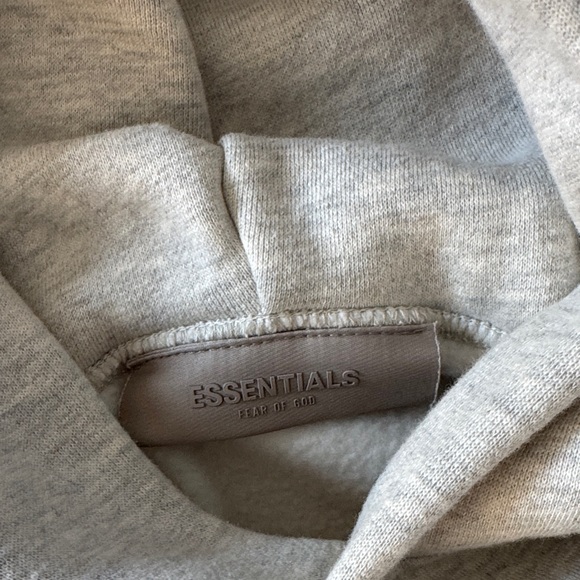 Essentials Fear of God Gray Hoodie with 1977 Print womens XXS - Picture 2 of 4